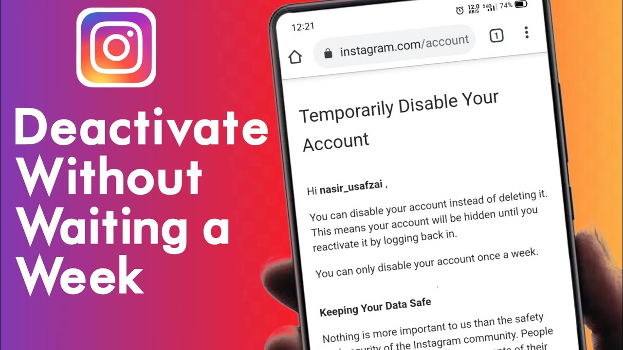 how to deactivate instagram